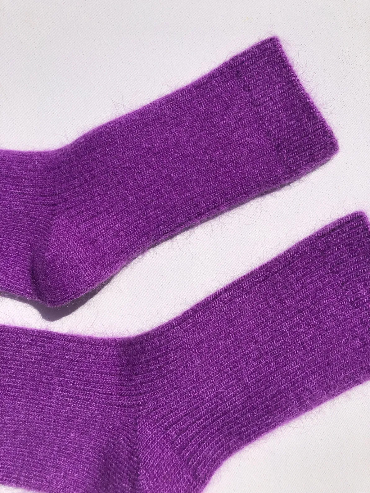 Angora Wool Socks (Amethyst)