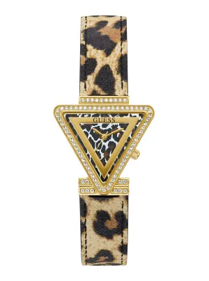 Animal Gold Fame Leather Watch Guess