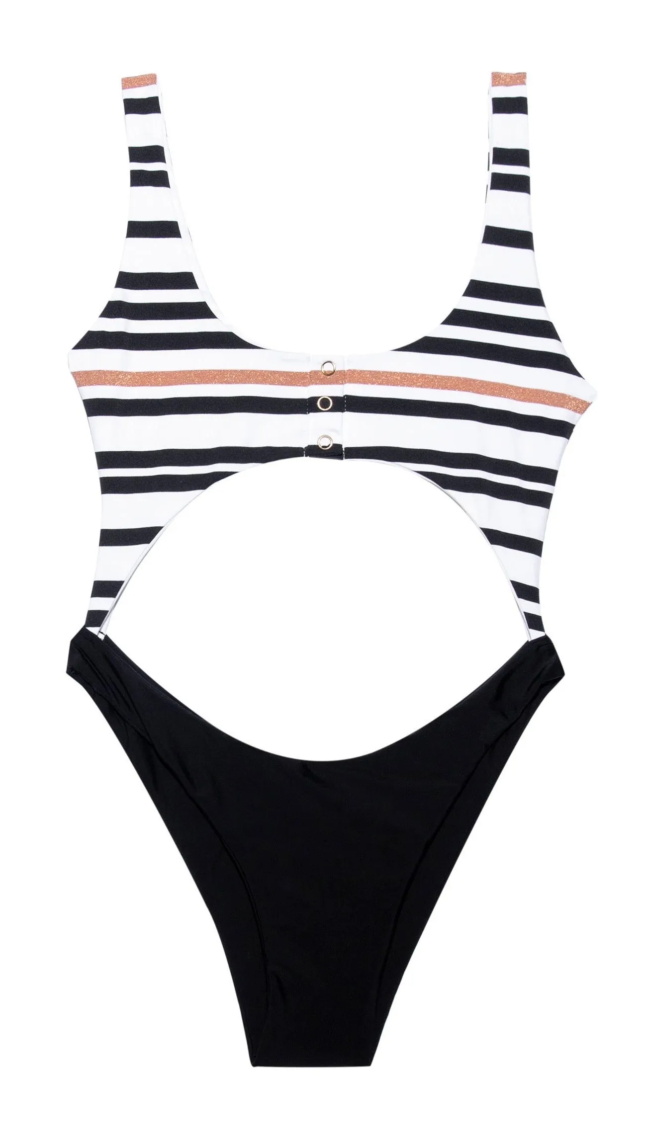 Beach Bunny Swimwear Kelly Monokini Black Stripe
