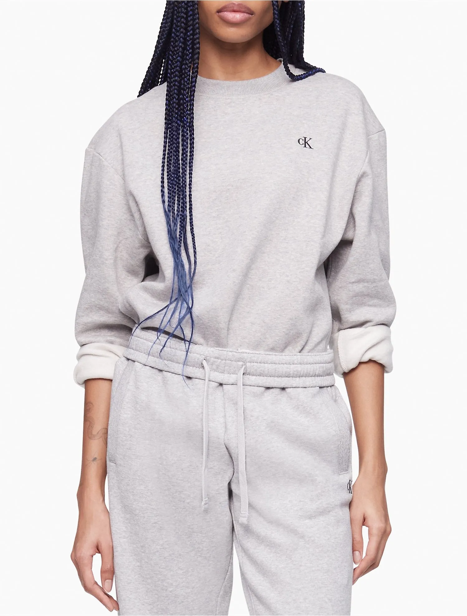 Calvin Klein Archive Logo Fleece Crewneck Sweatshirt - Women