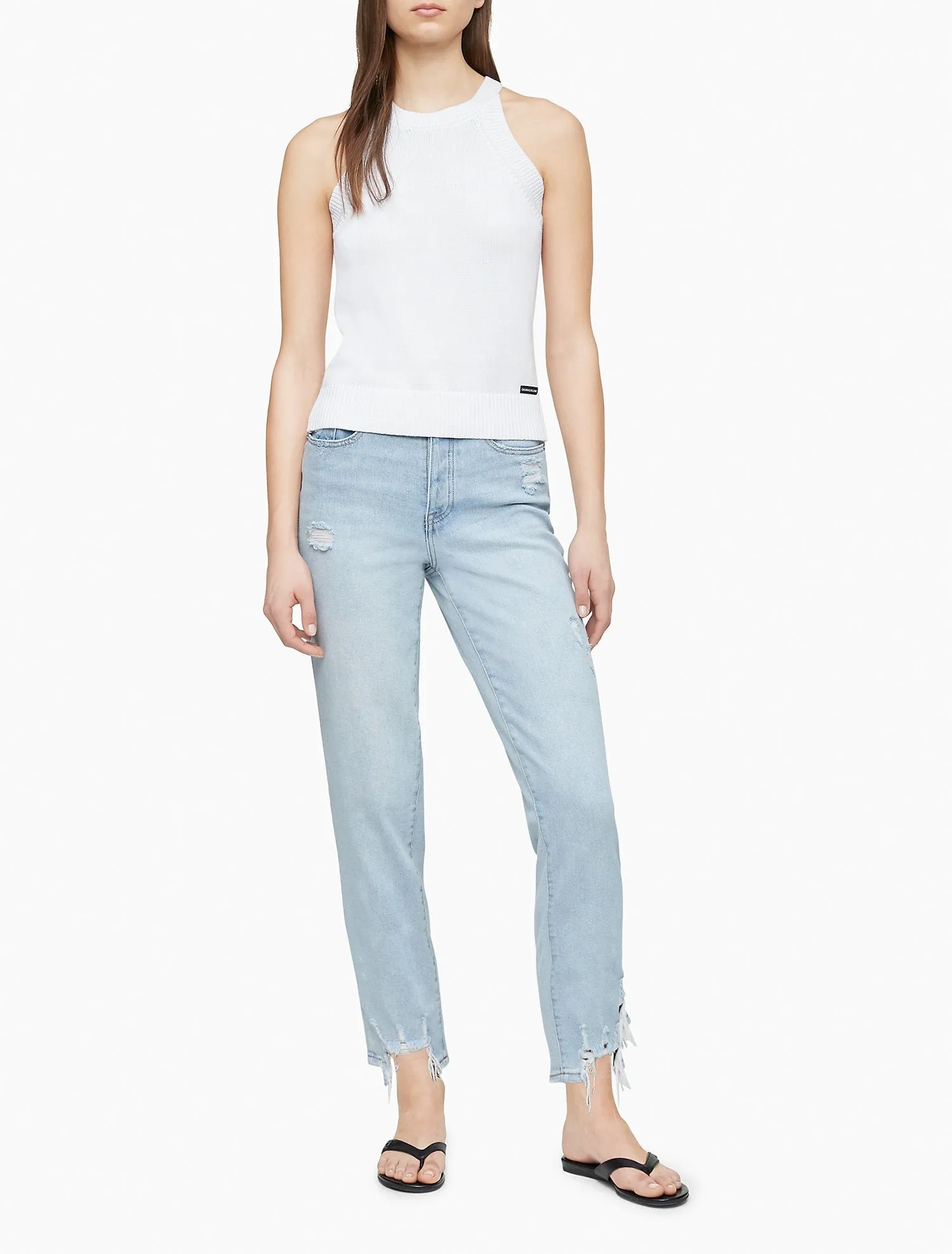 Calvin Klein Open Stitch Sleeveless Sweater - Women