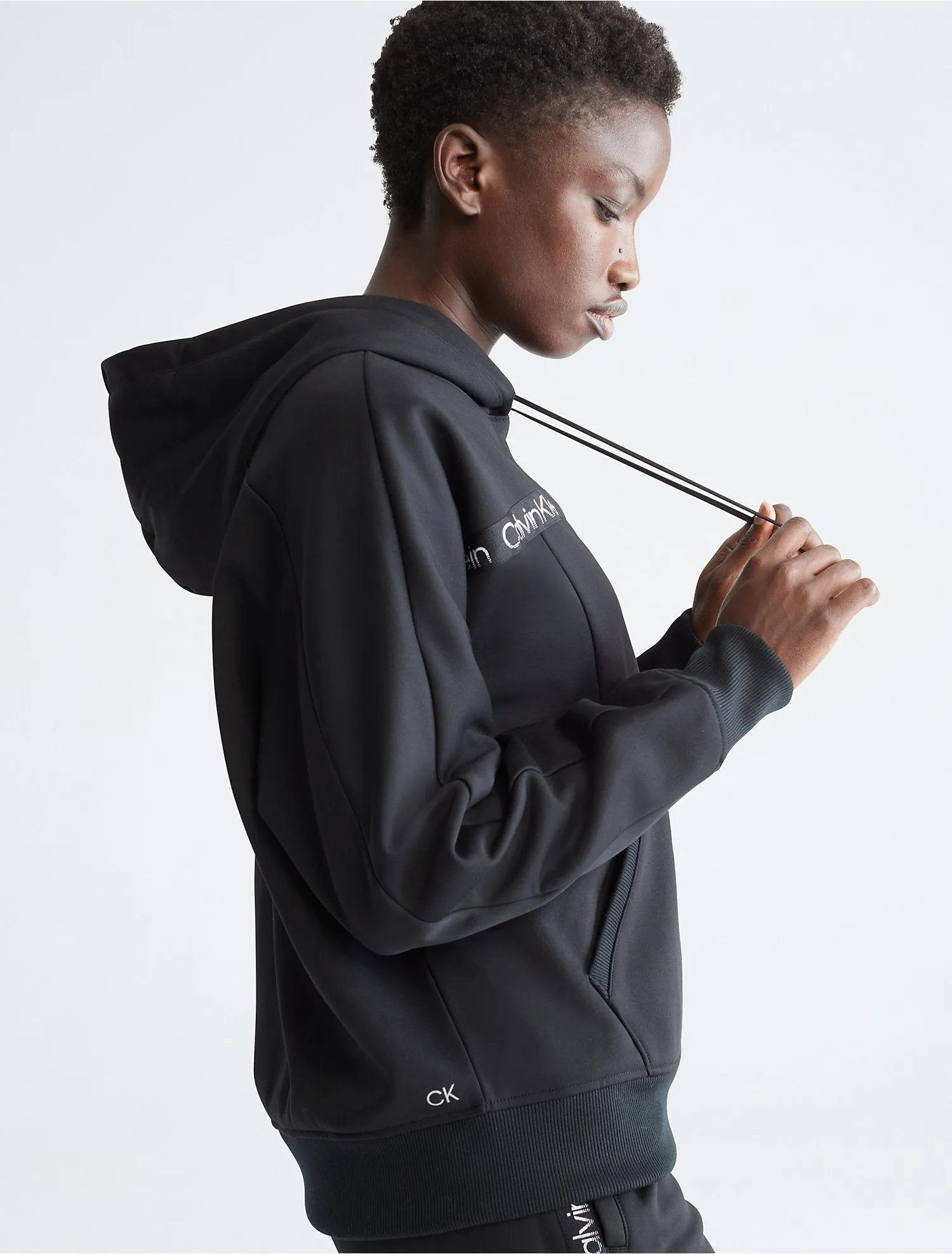Calvin Klein Performance Active Icon Logo Tape Hoodie - Women