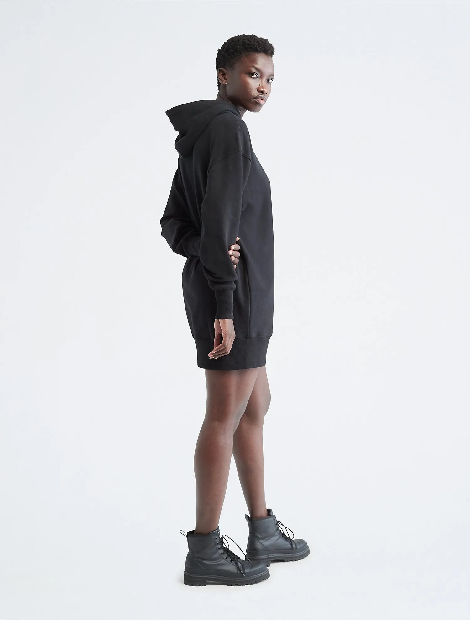 Calvin Klein Polaroid Logo Sweatshirt Dress - Women