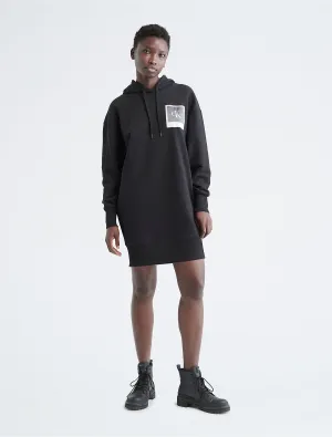 Calvin Klein Polaroid Logo Sweatshirt Dress - Women