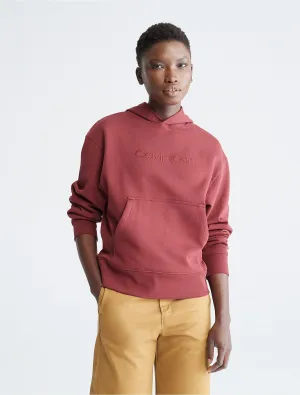 Calvin Klein Relaxed Fit Standard Logo Hoodie - Women