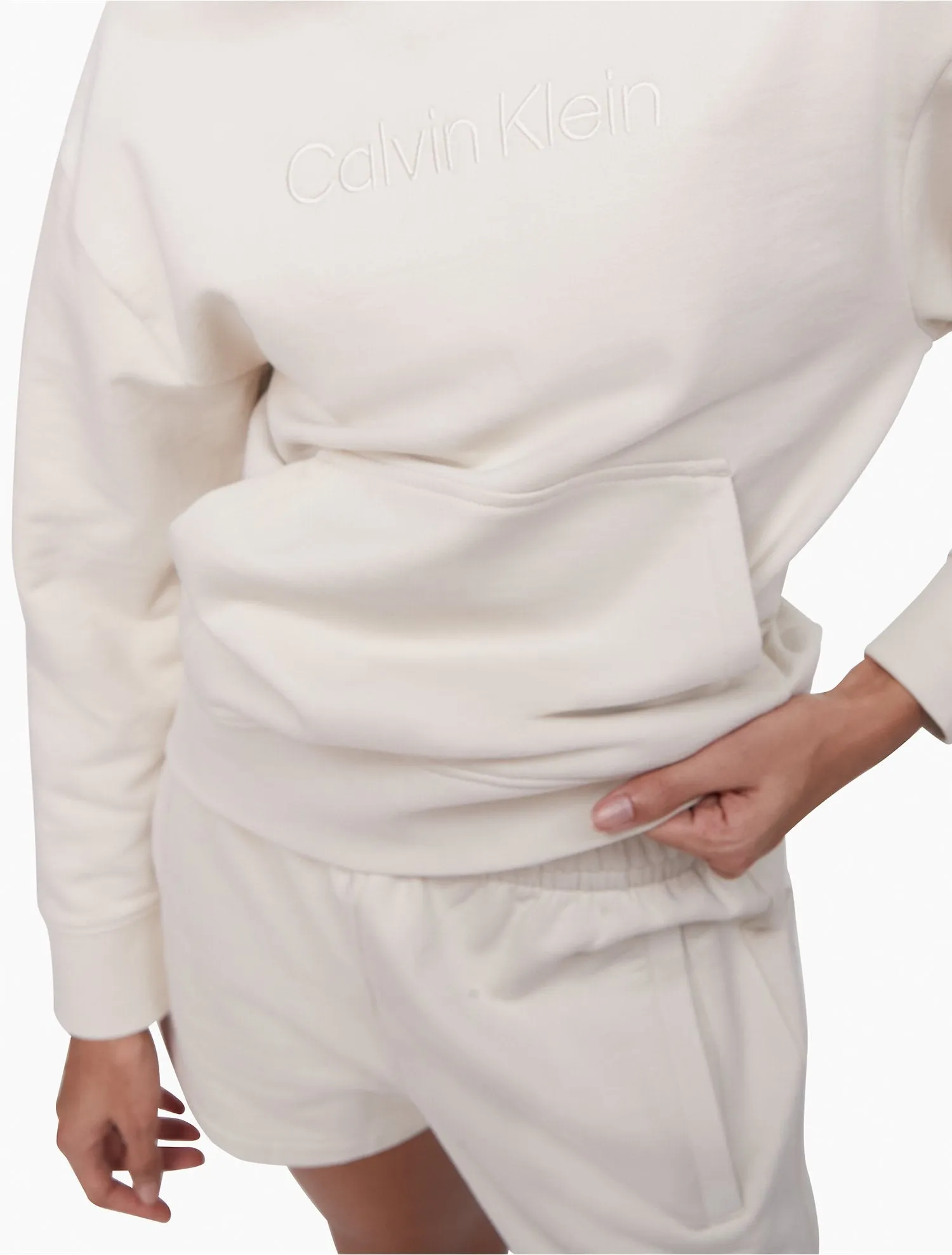 Calvin Klein Relaxed Fit Standard Logo Hoodie - Women