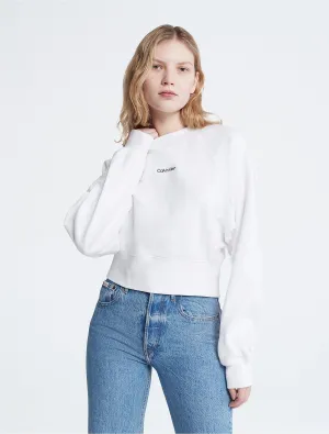Calvin Klein Standard Logo Cinched Crewneck Sweatshirt - Women