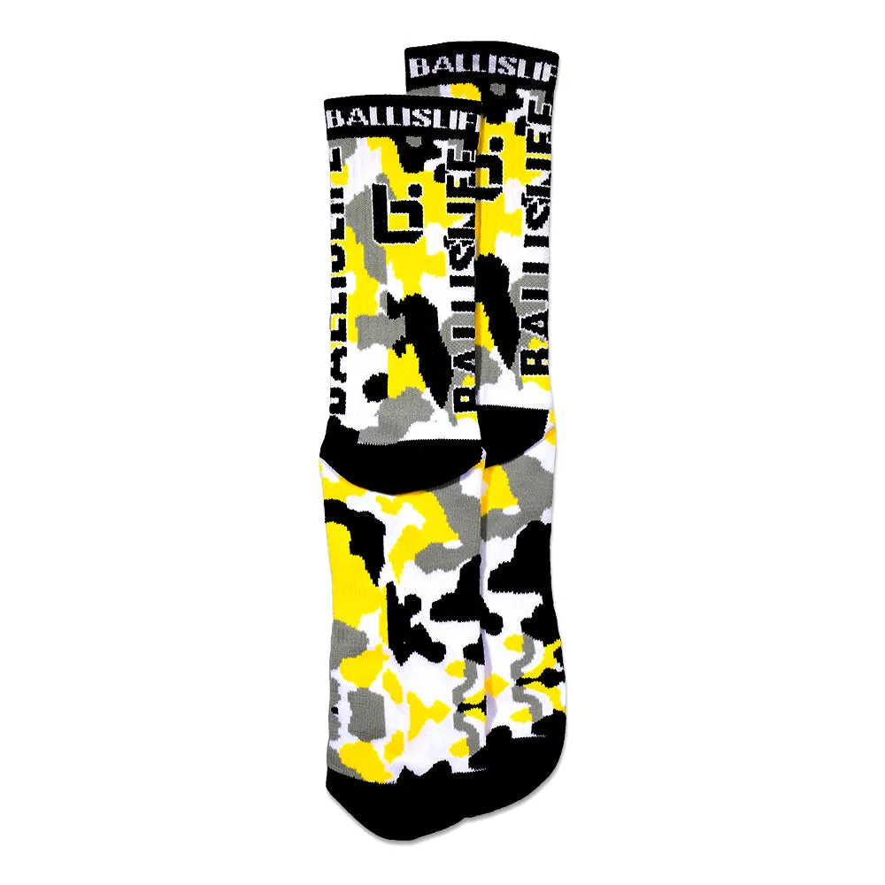 Camo Socks in Yellow Ballislife