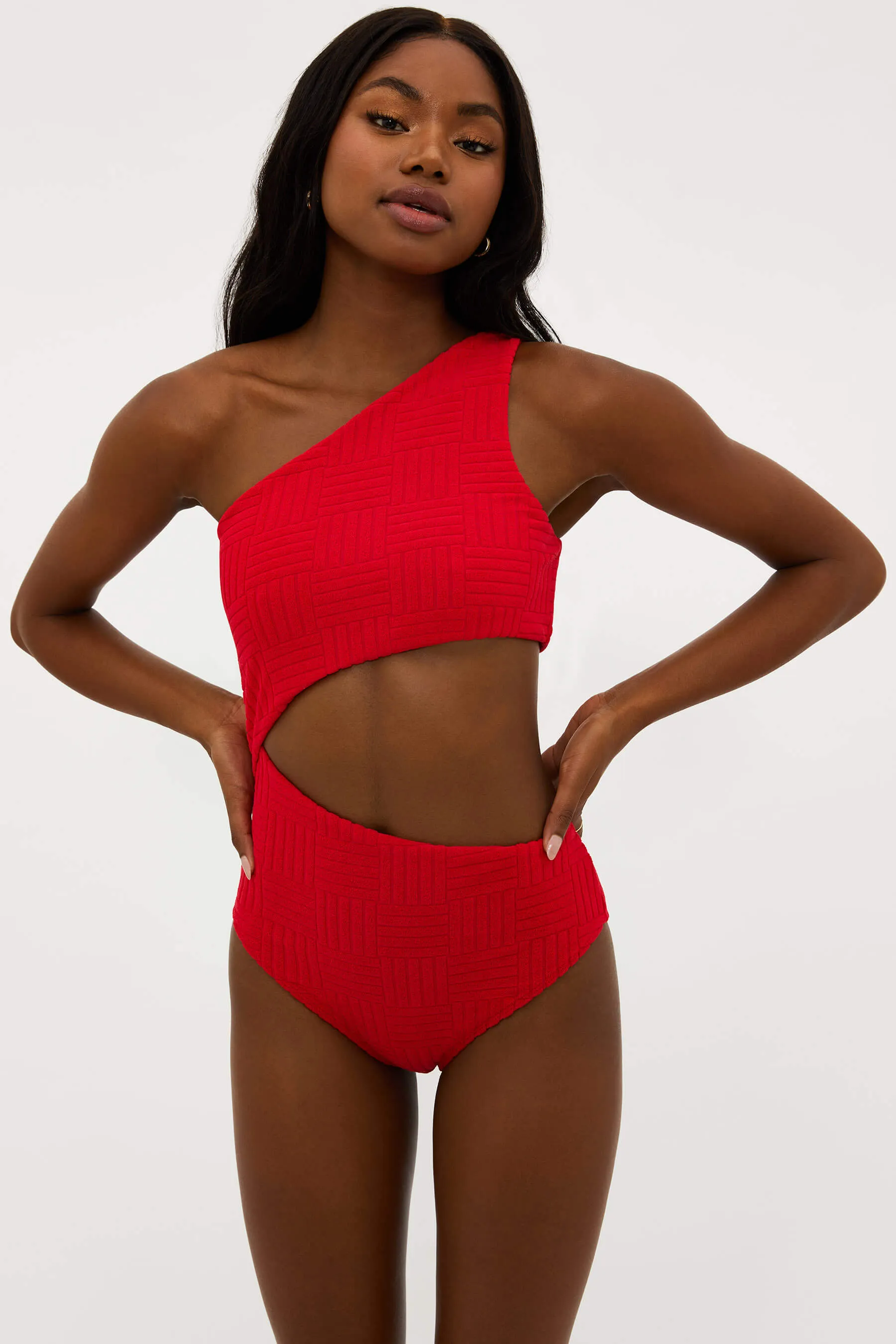 Celine One Piece Cherry Terry Beach Riot
