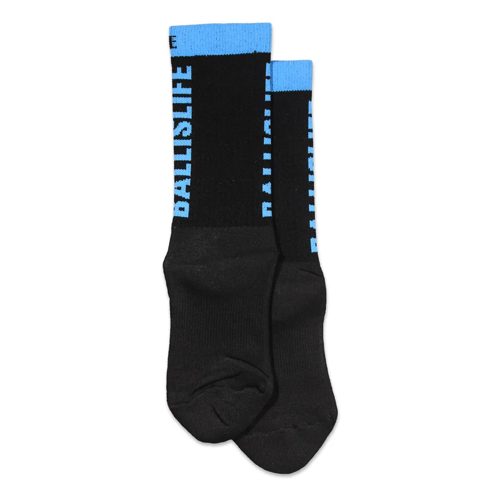 Elite Socks in Black/Carolina Ballislife