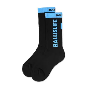Elite Socks in Black/Carolina Ballislife