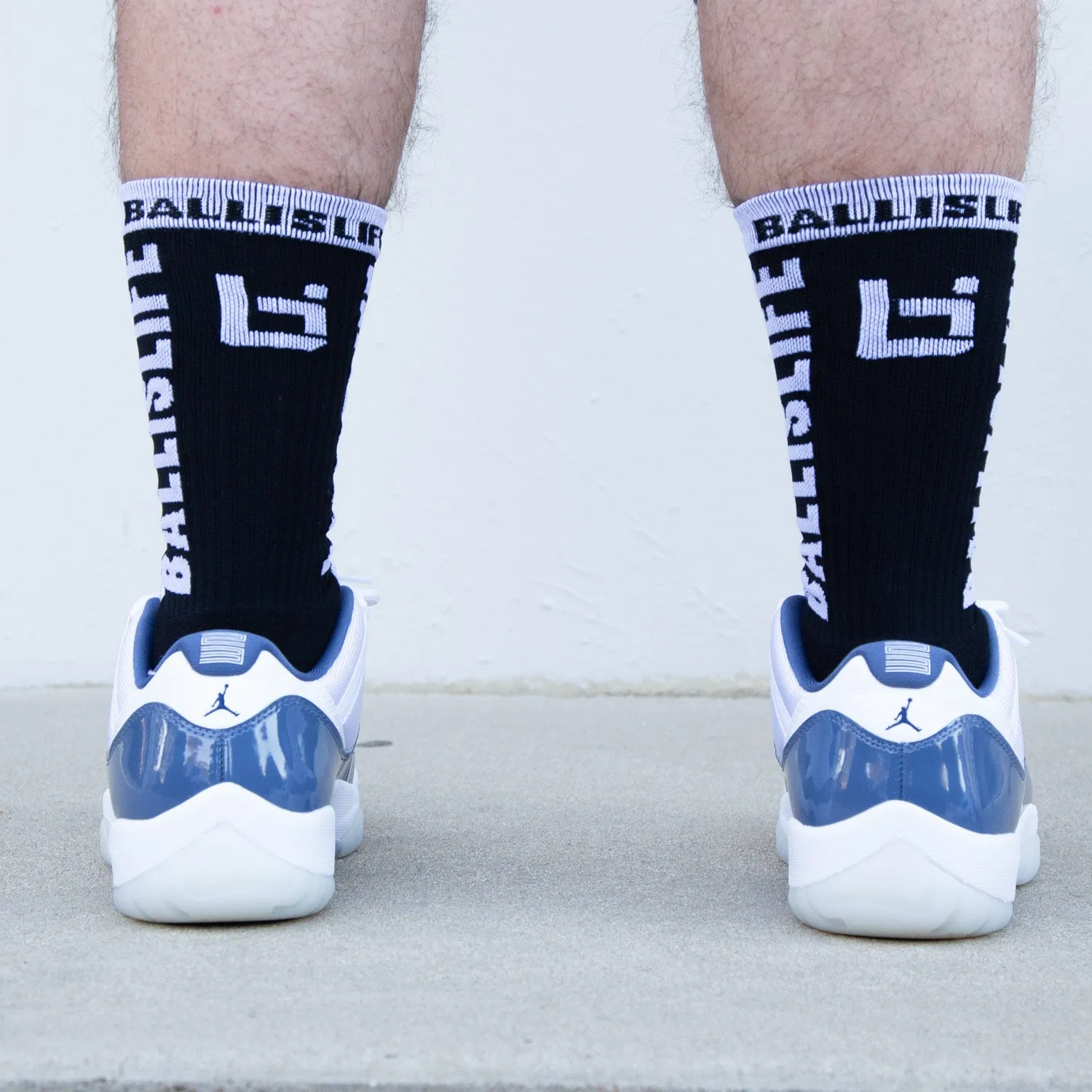 Elite Socks in Black/White Ballislife
