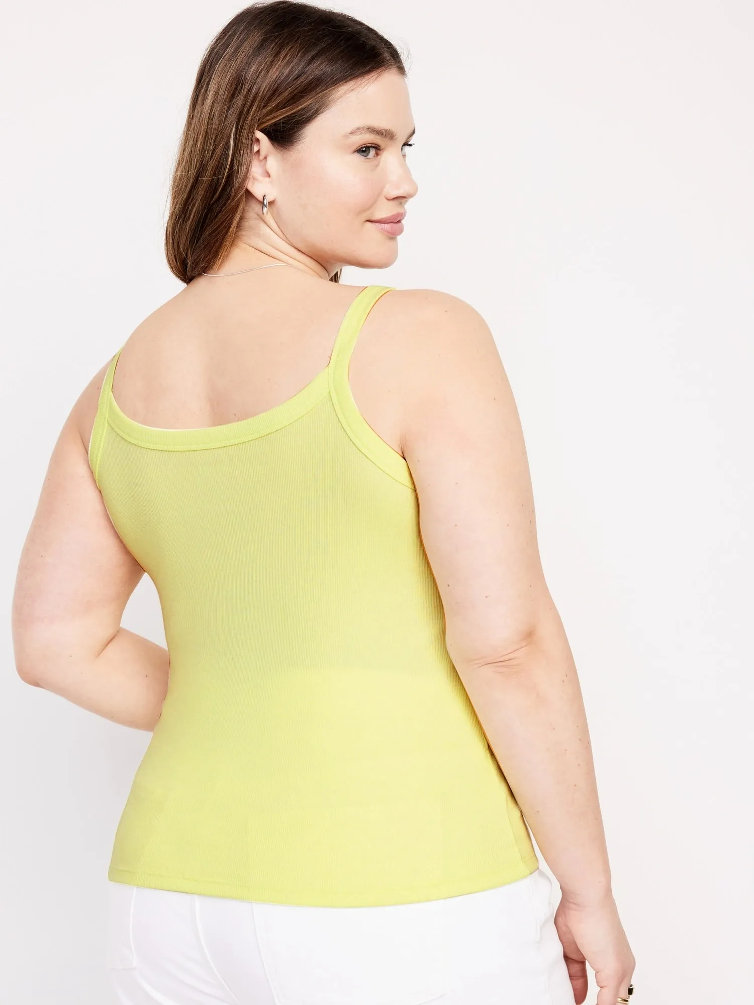 Fitted Rib-Knit Tank Top for Women