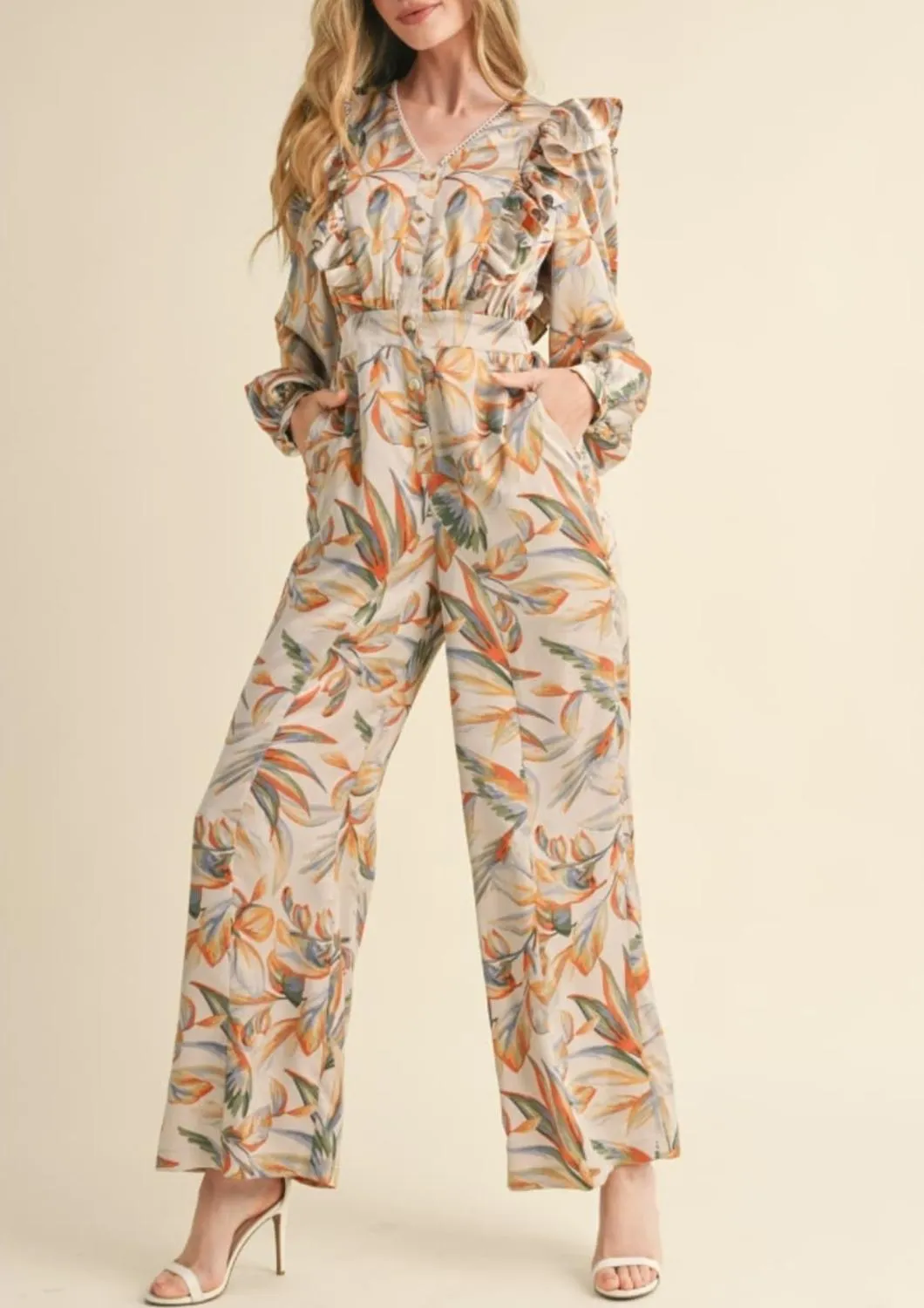 France Jumpsuit In Champagne