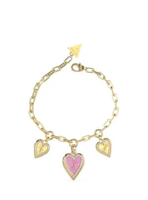 Gold Love Me Tender Heart Bracelet Guess