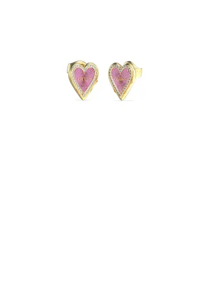Gold Love Me Tender Stud Earrings Guess
