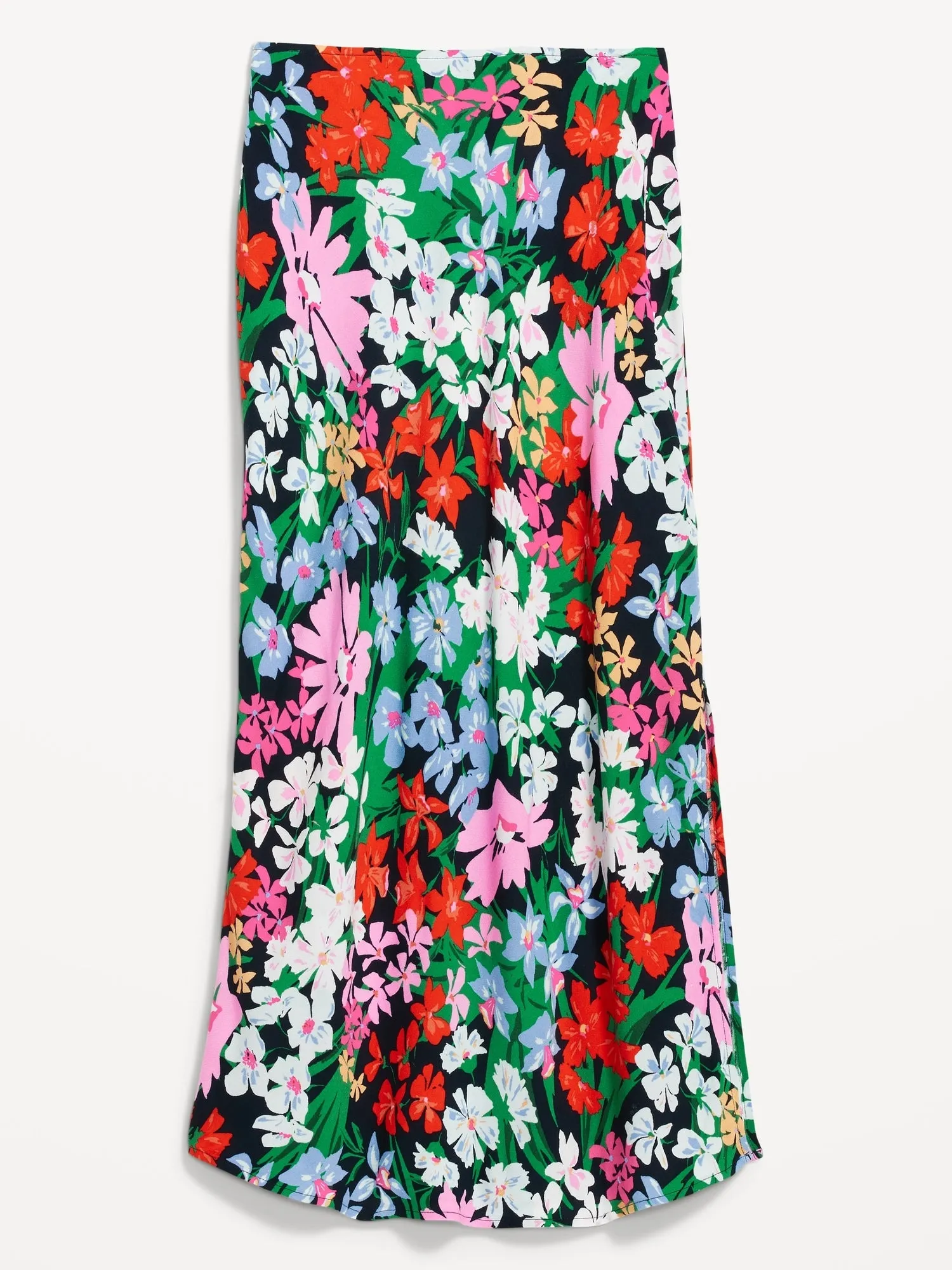 High-Waisted Midi Slip Skirt for Women