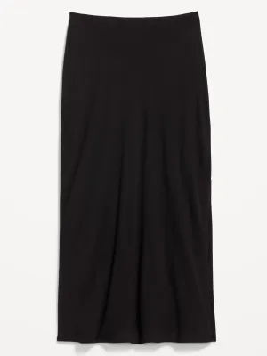 High-Waisted Midi Slip Skirt for Women