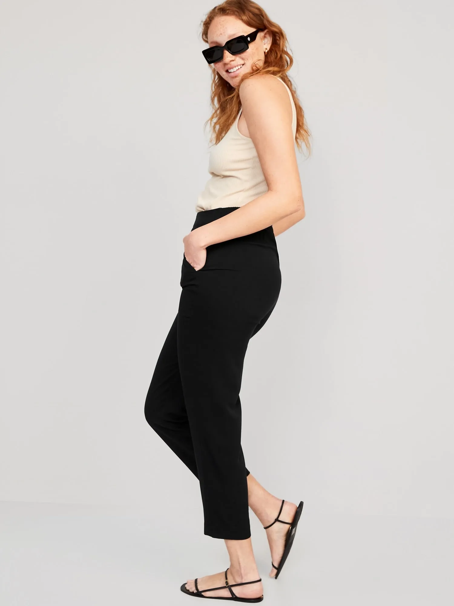 High-Waisted Soft Taper Pants for Women