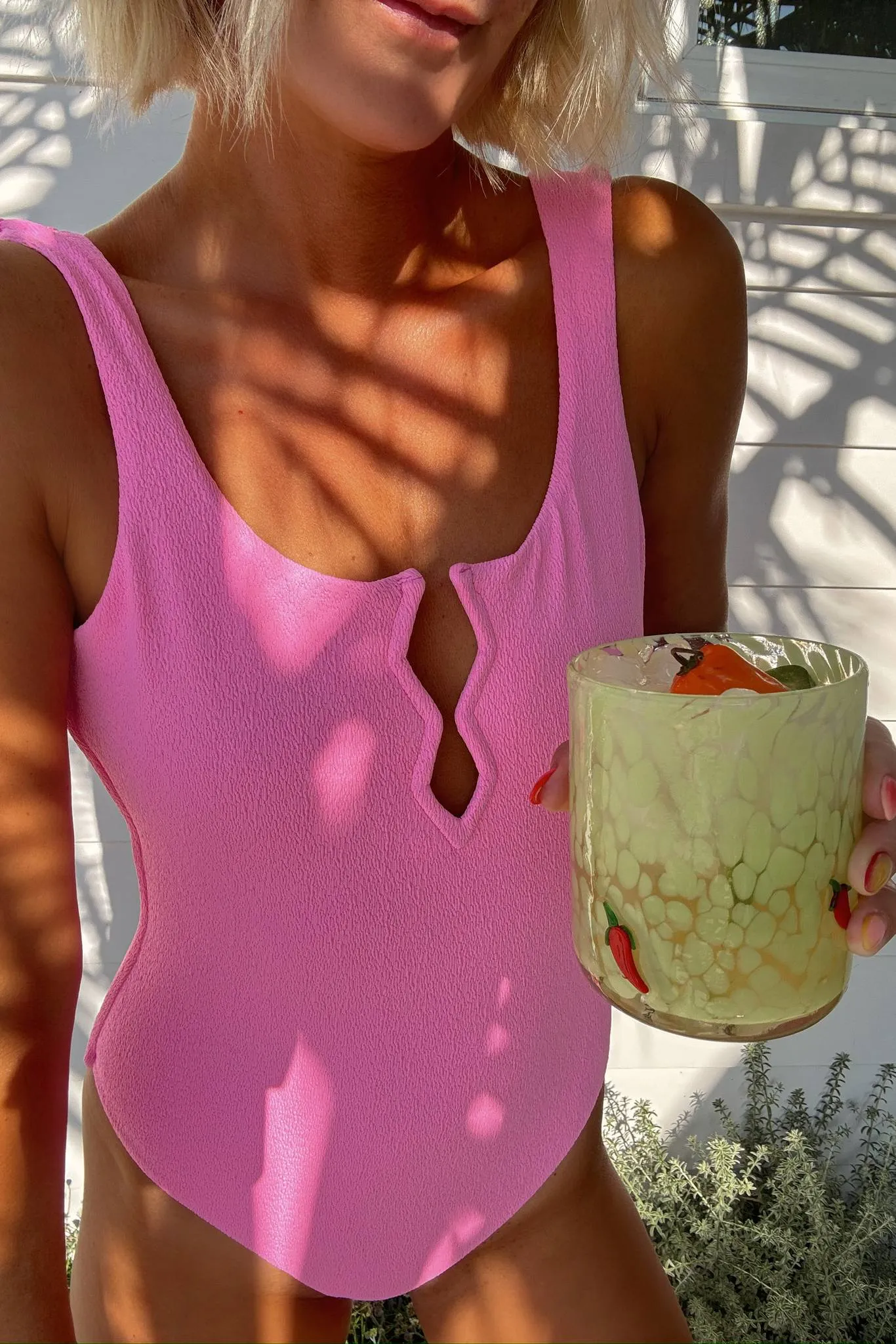 Linnie One Piece Pink Sorbet Beach Riot