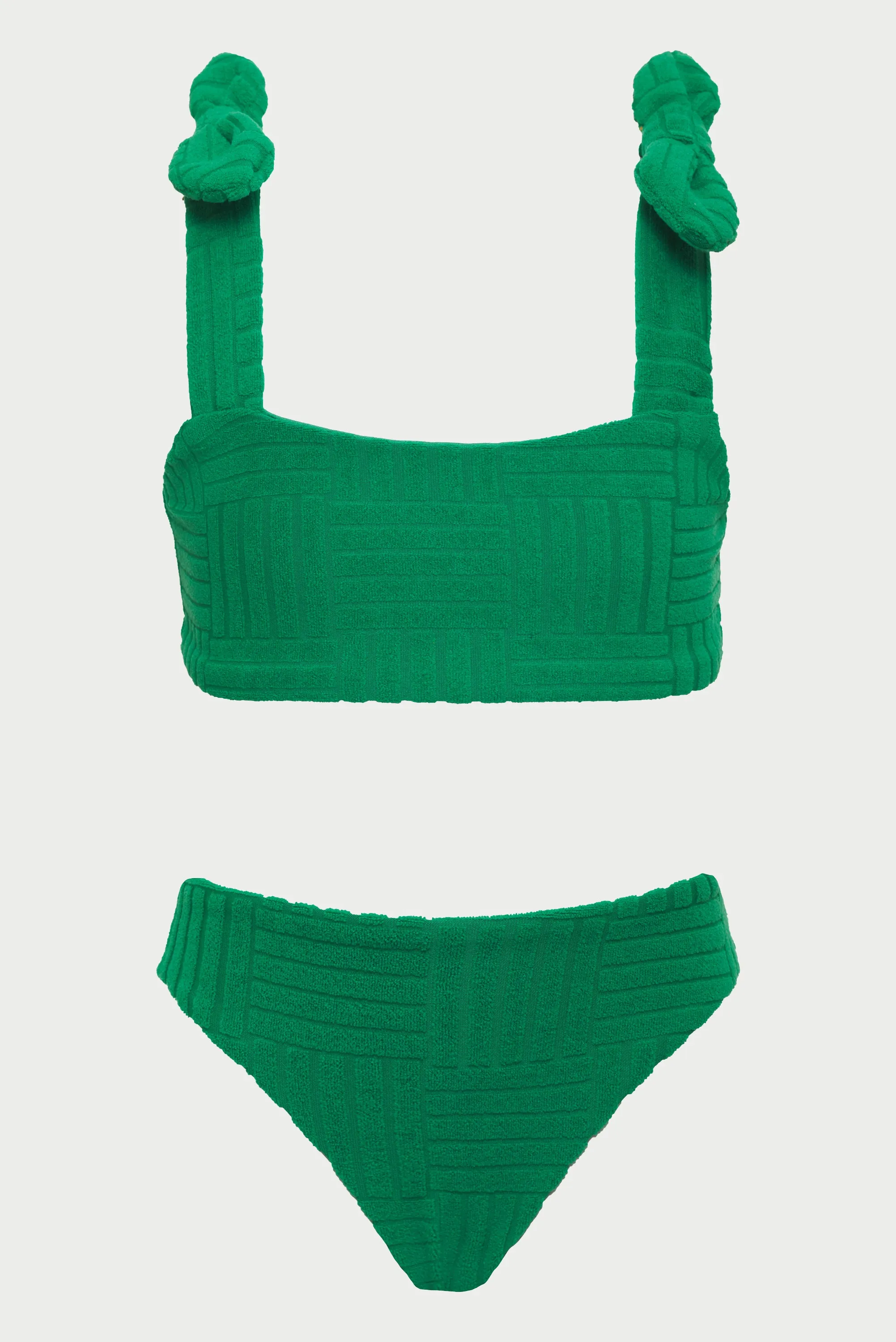 Little Stella Two Piece Jelly Bean Green Terry Beach Riot