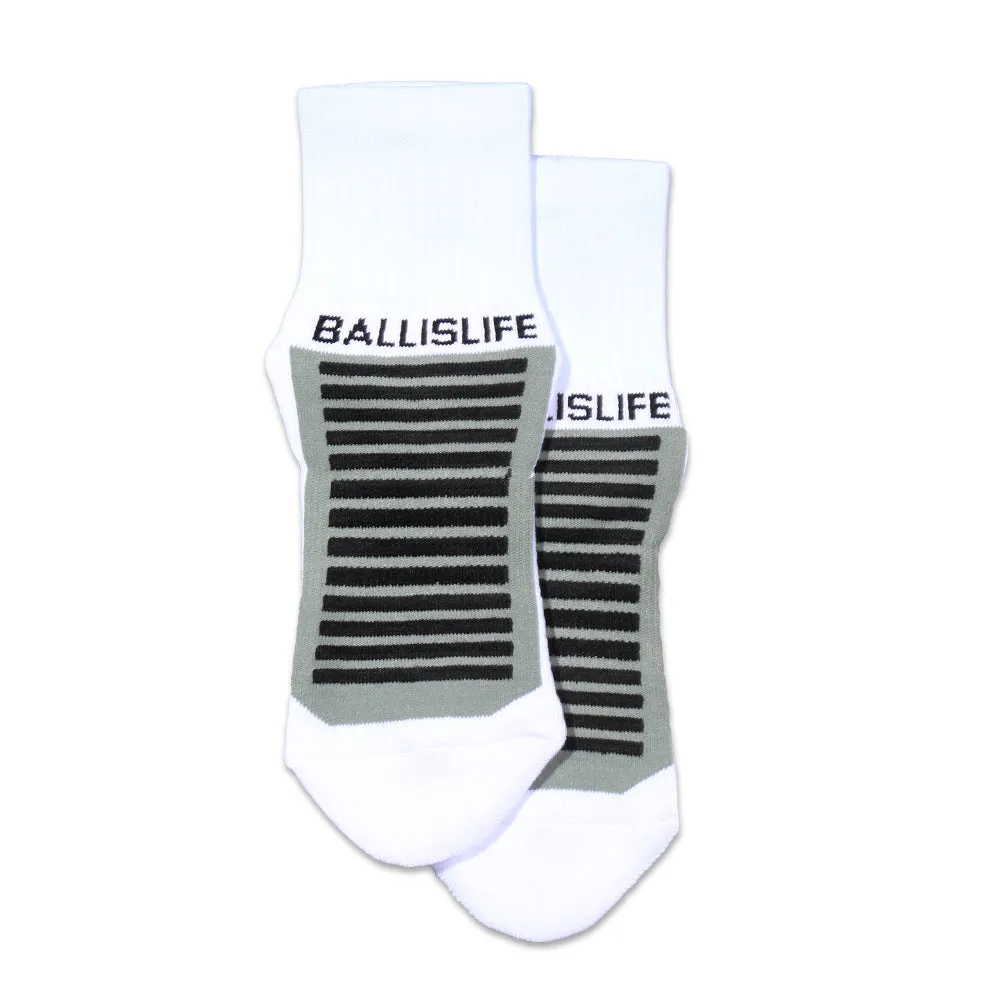 Low Cut EV2 Socks in White Ballislife