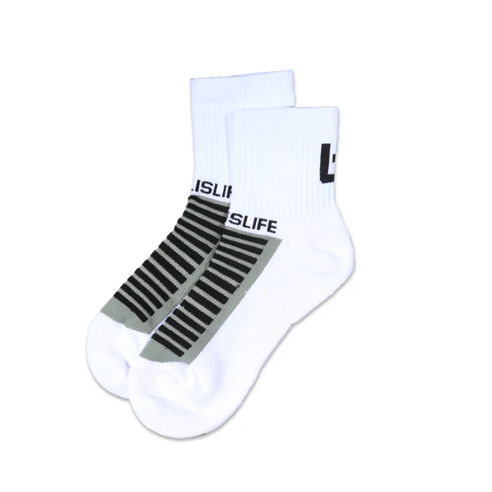 Low Cut EV2 Socks in White Ballislife