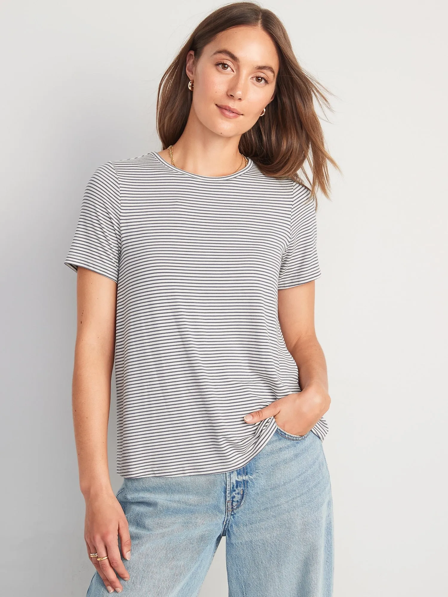 Luxe Crew-Neck T-Shirt for Women