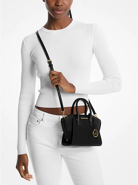 Michael Kors Avril Extra-Small Leather and Suede Satchel - Women