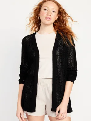 Open-Front Longline Sweater for Women