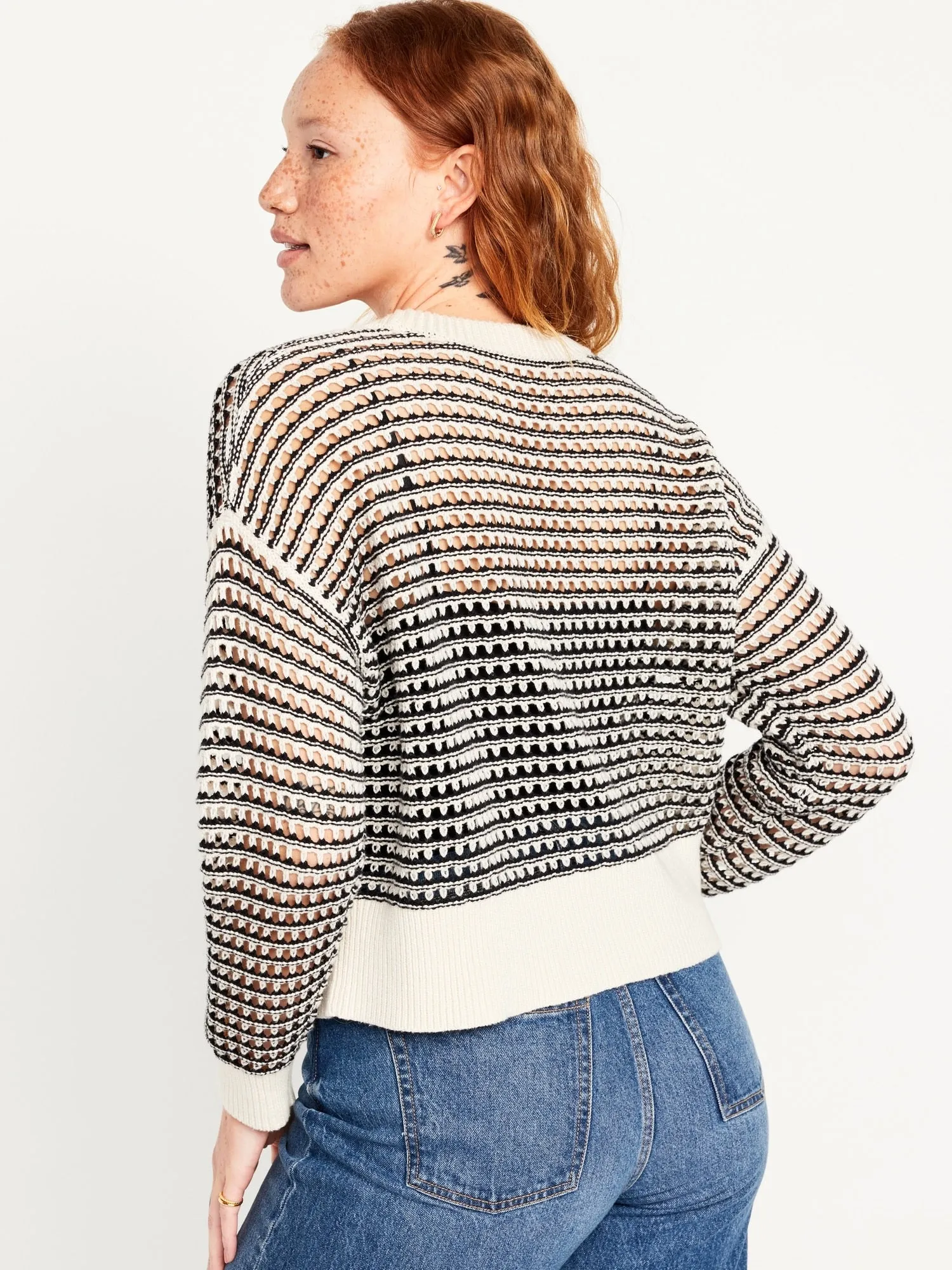 Open-Stitch Sweater for Women