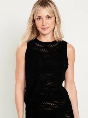 Open-Stitch Vest for Women
