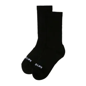 Solid Extra Cushioned Mid Socks in Black Ballislife