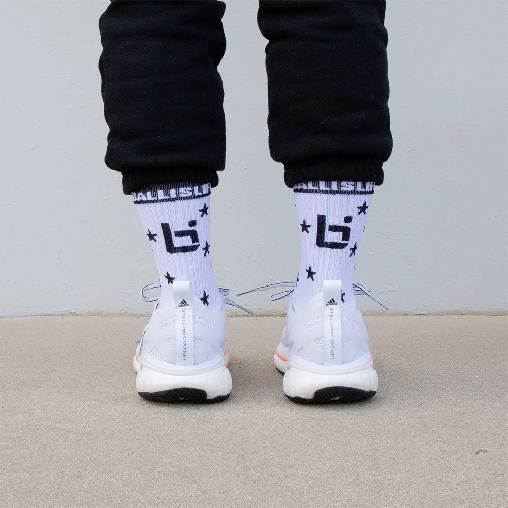 Star Socks in White Ballislife