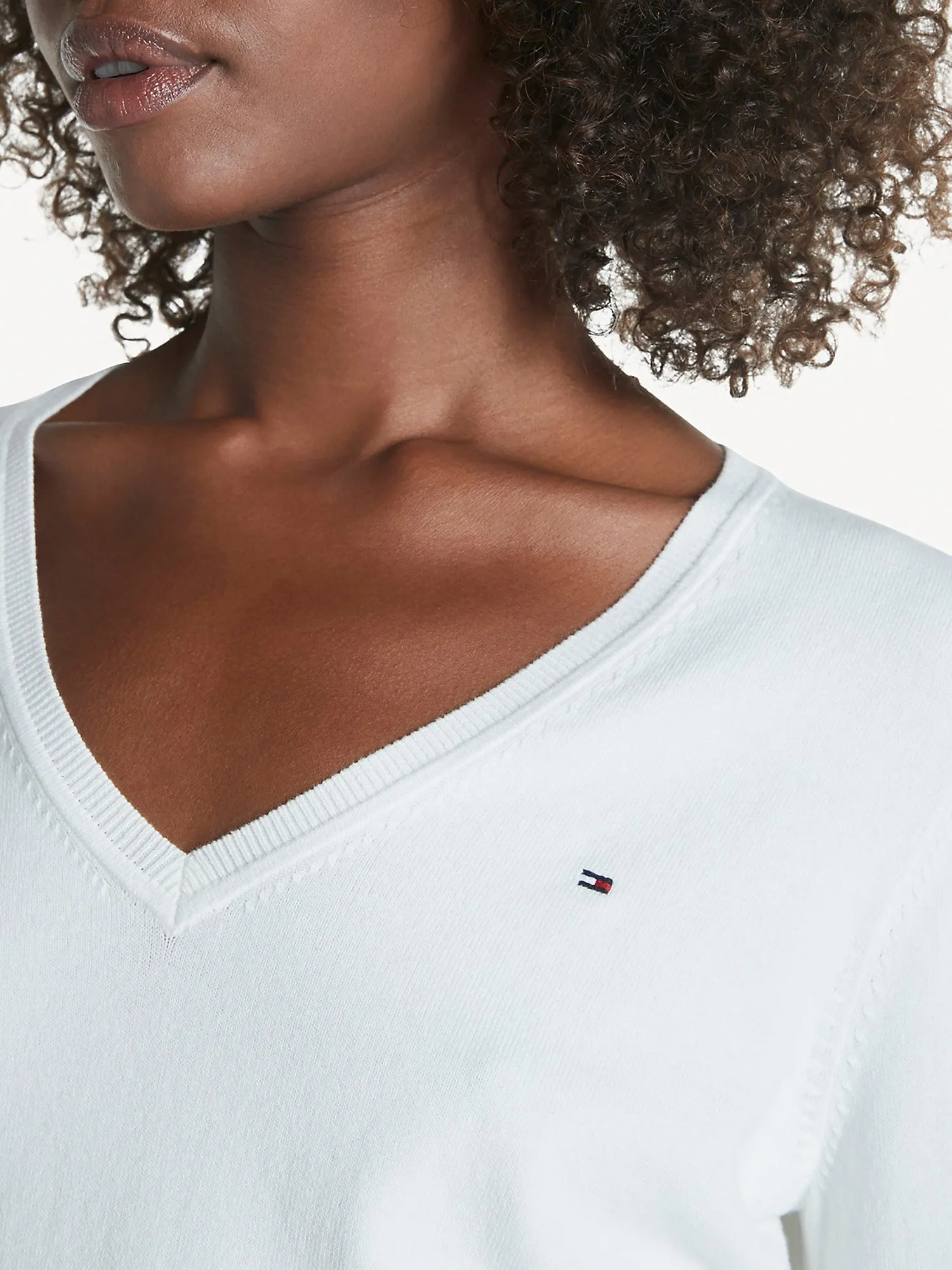 Tommy Hilfiger Essential Solid V-Neck Sweater - Women