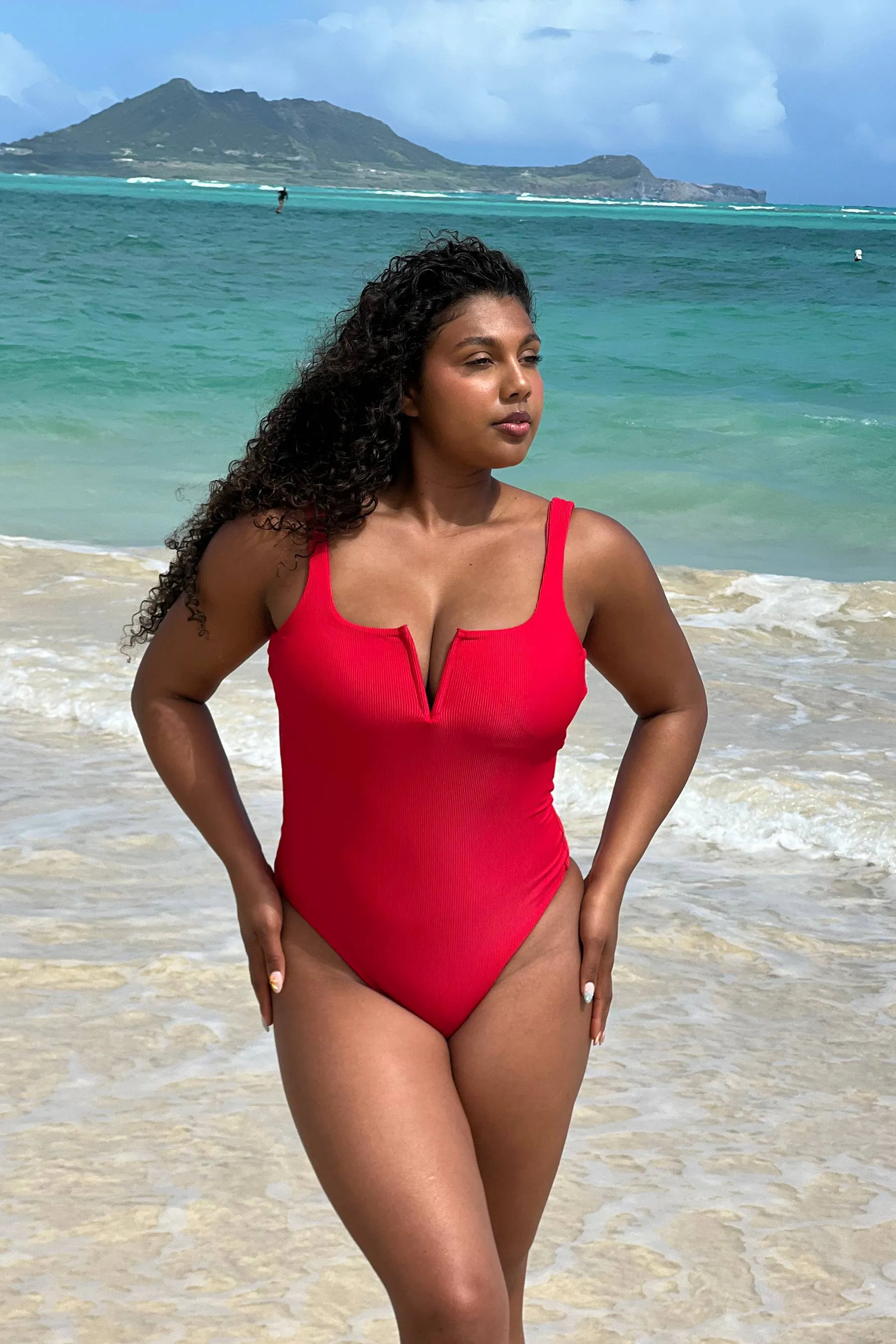 Tropez One Piece Red Beach Riot