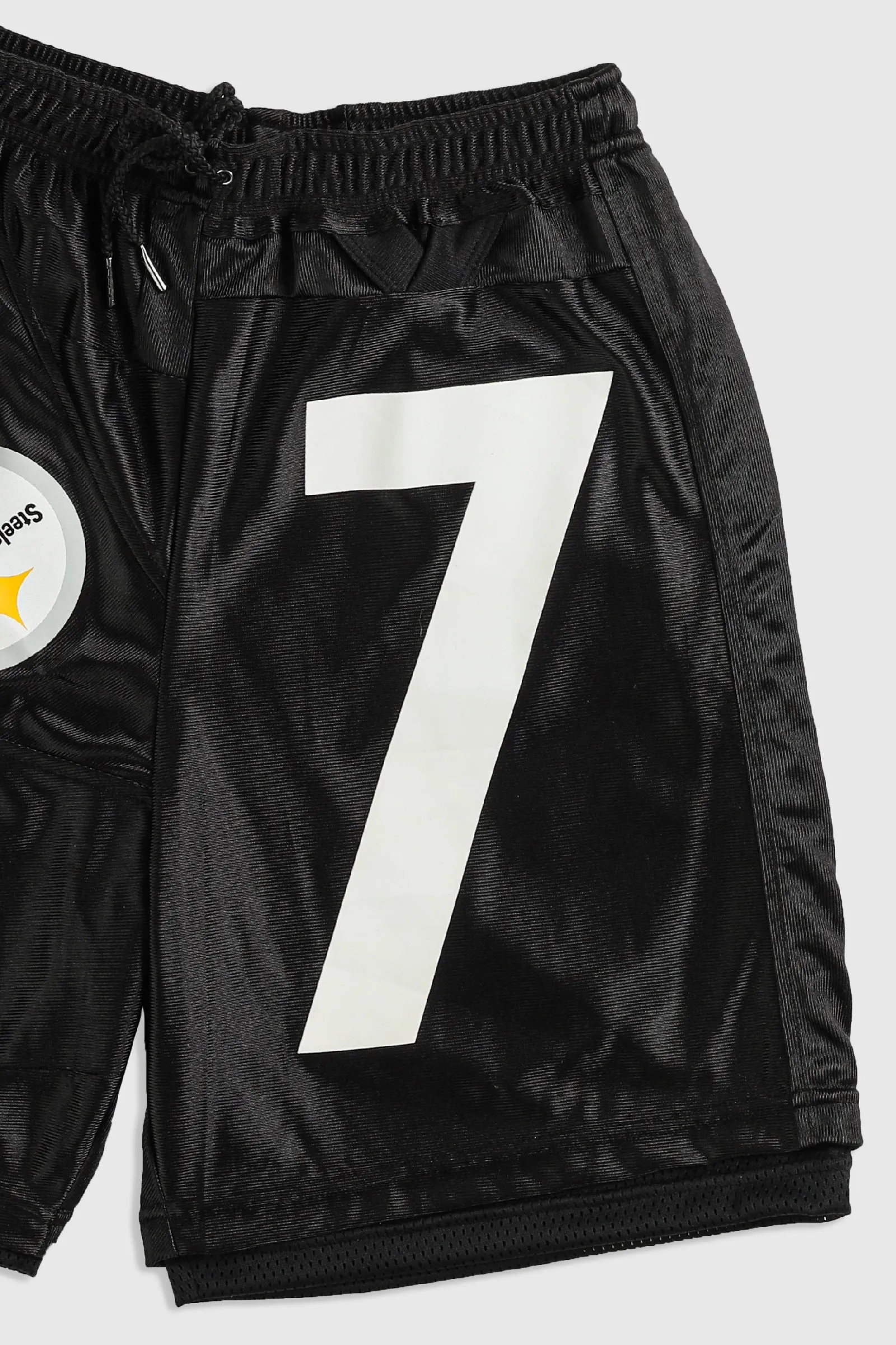 Unisex Rework Steelers NFL Jersey Shorts - Women-S, Men-XS Frankie