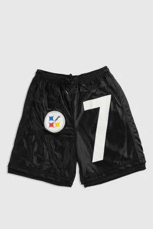 Unisex Rework Steelers NFL Jersey Shorts - Women-S, Men-XS Frankie