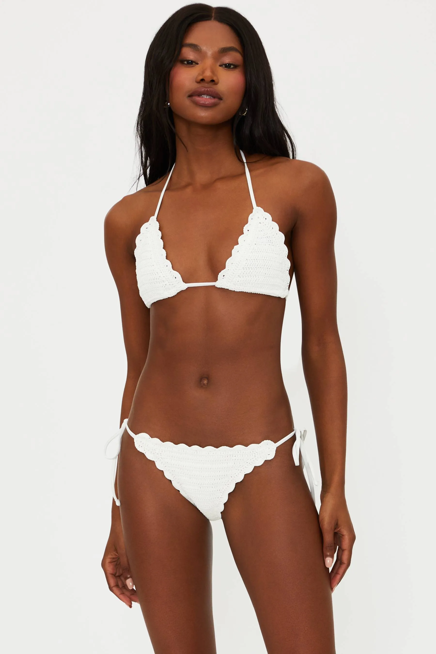 Winona Top White Crochet Beach Riot