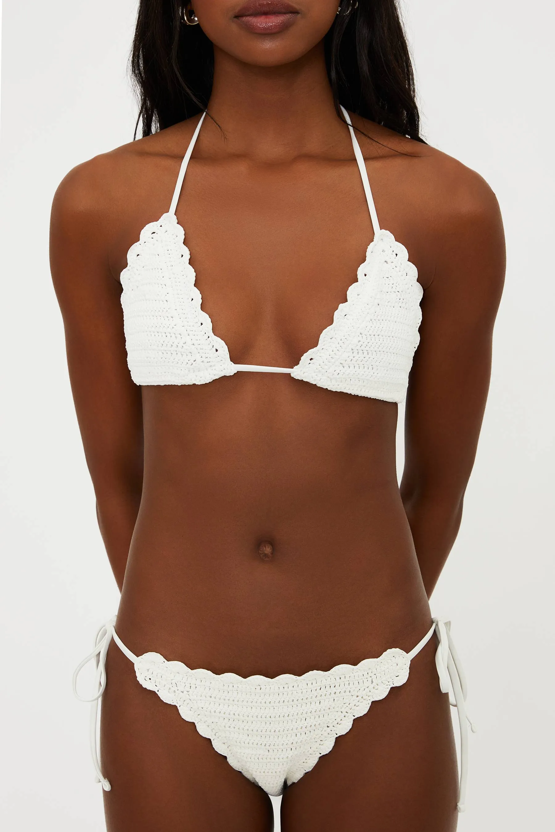 Winona Top White Crochet Beach Riot