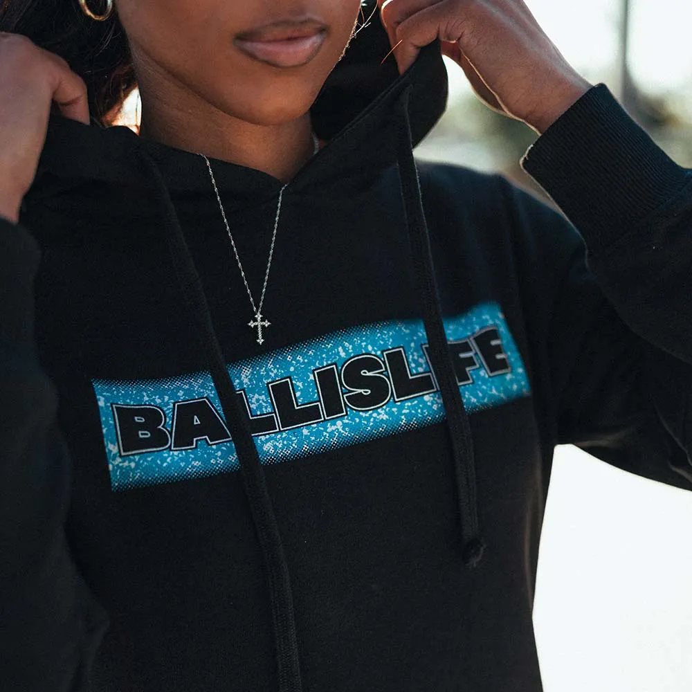 WMNS Splash Hoodie in Black/Blue Ballislife