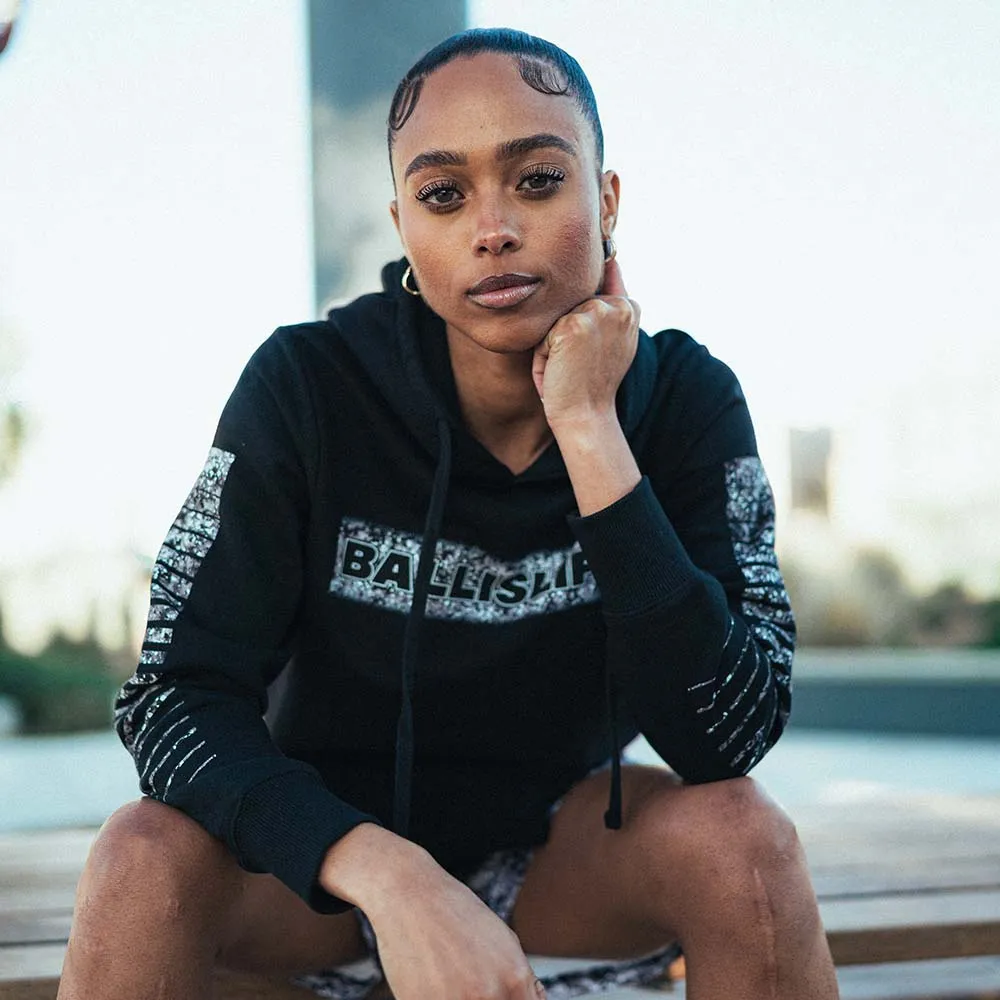 WMNS Splash Hoodie in Black/Grey Ballislife