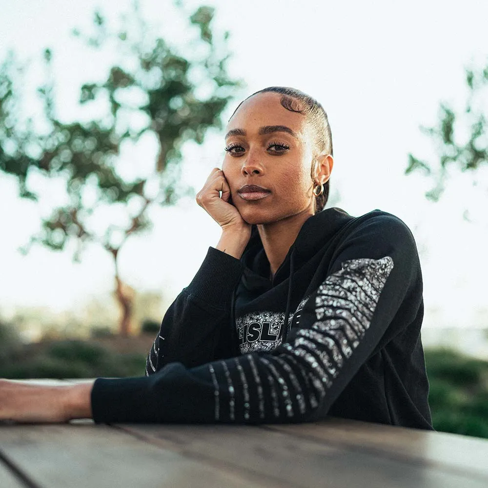 WMNS Splash Hoodie in Black/Grey Ballislife