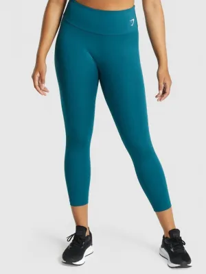 Women's Brand Logo Printed Legging,Petrol