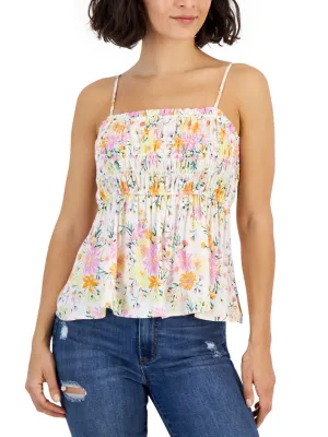 Women's Floral Printed Ruffled Top,Multi