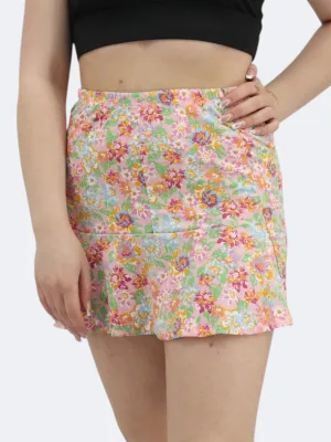 Women's Floral Printed Skirt,Multi