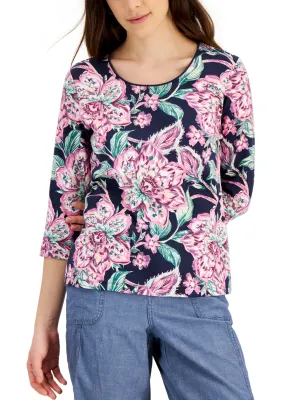 Women's Floral Printed Top,Multi