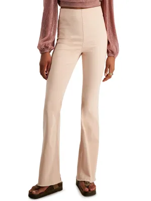 Women's Frayed-Hem Flare-Leg Pant,Light Pink