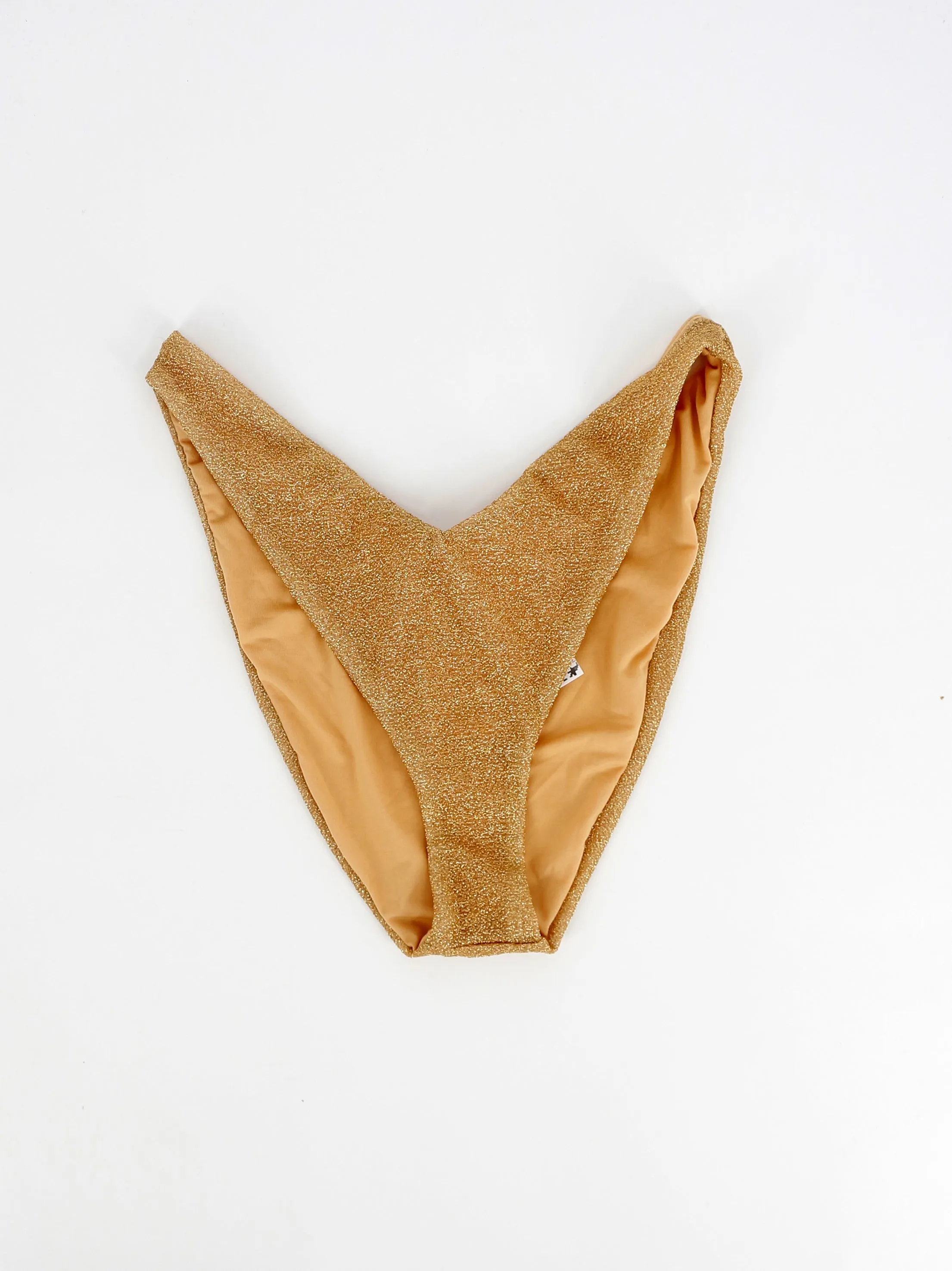 Women's Glitter Bkini Bottom,Gold