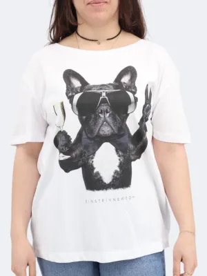 Women's Graphic Printed T-Shirt,White